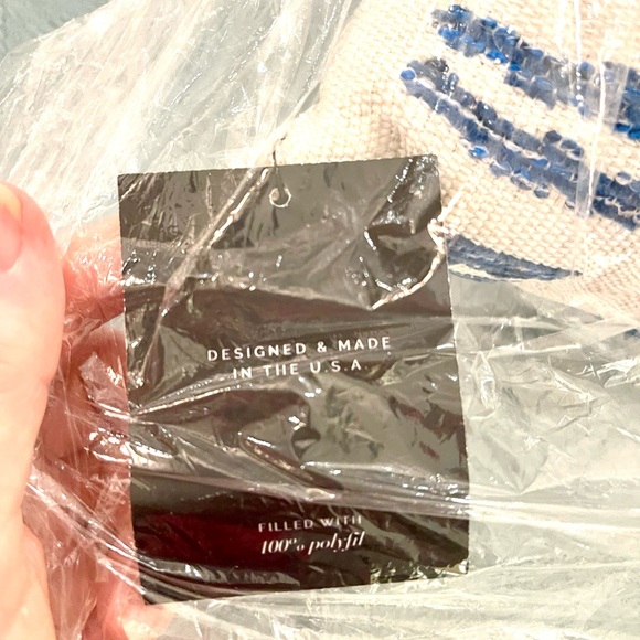 Canaan Blue/Cream Textured Pillow - Picture 9 of 9